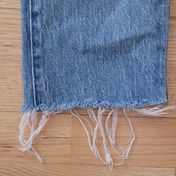 MADEWELL THE PERFECT VINTAGE JEANS HIGH RISE COMFORT STRETCH RAW HEM 25 PETITE - Picture 7 of 13